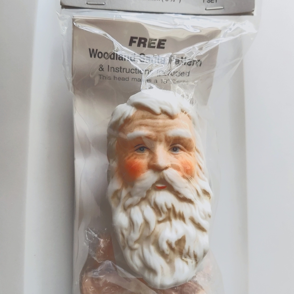 Mangelsen Vintage Porcelain SANTA Head & Hands 3 1/2" New in Original Packaging